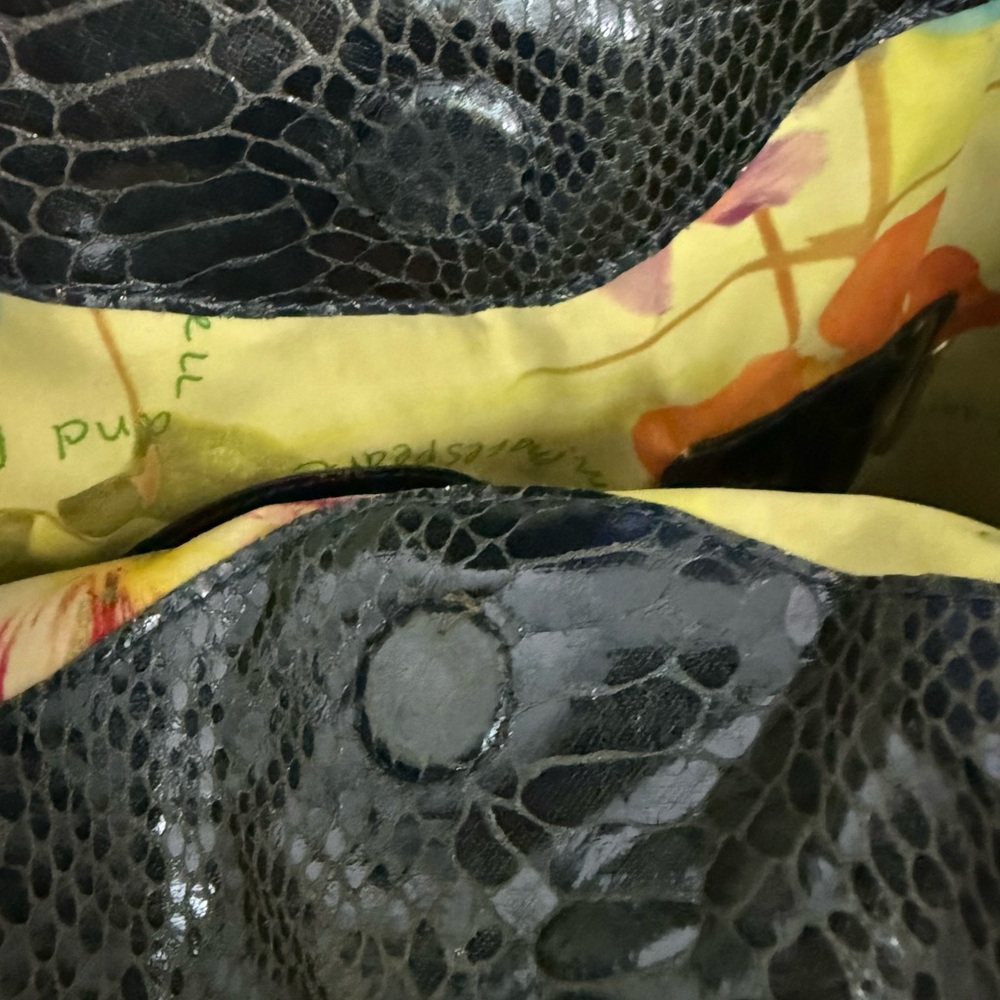 Carlos Falchi Iconic Design Python Deep Blue Tote - image 6